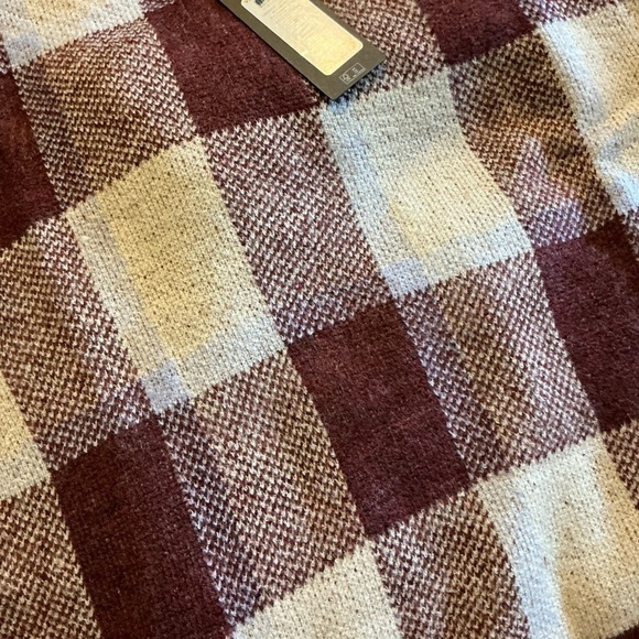 VERO MODA Buffalo Check Balloon Sleeve Sweater M 21” p2p Port Royal/Birch NWT - Picture 10 of 12